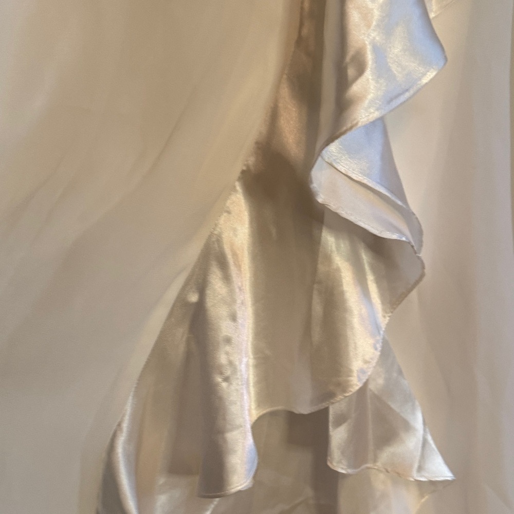 Elegant Beaded White Strapless Dress - Picture 15 of 16